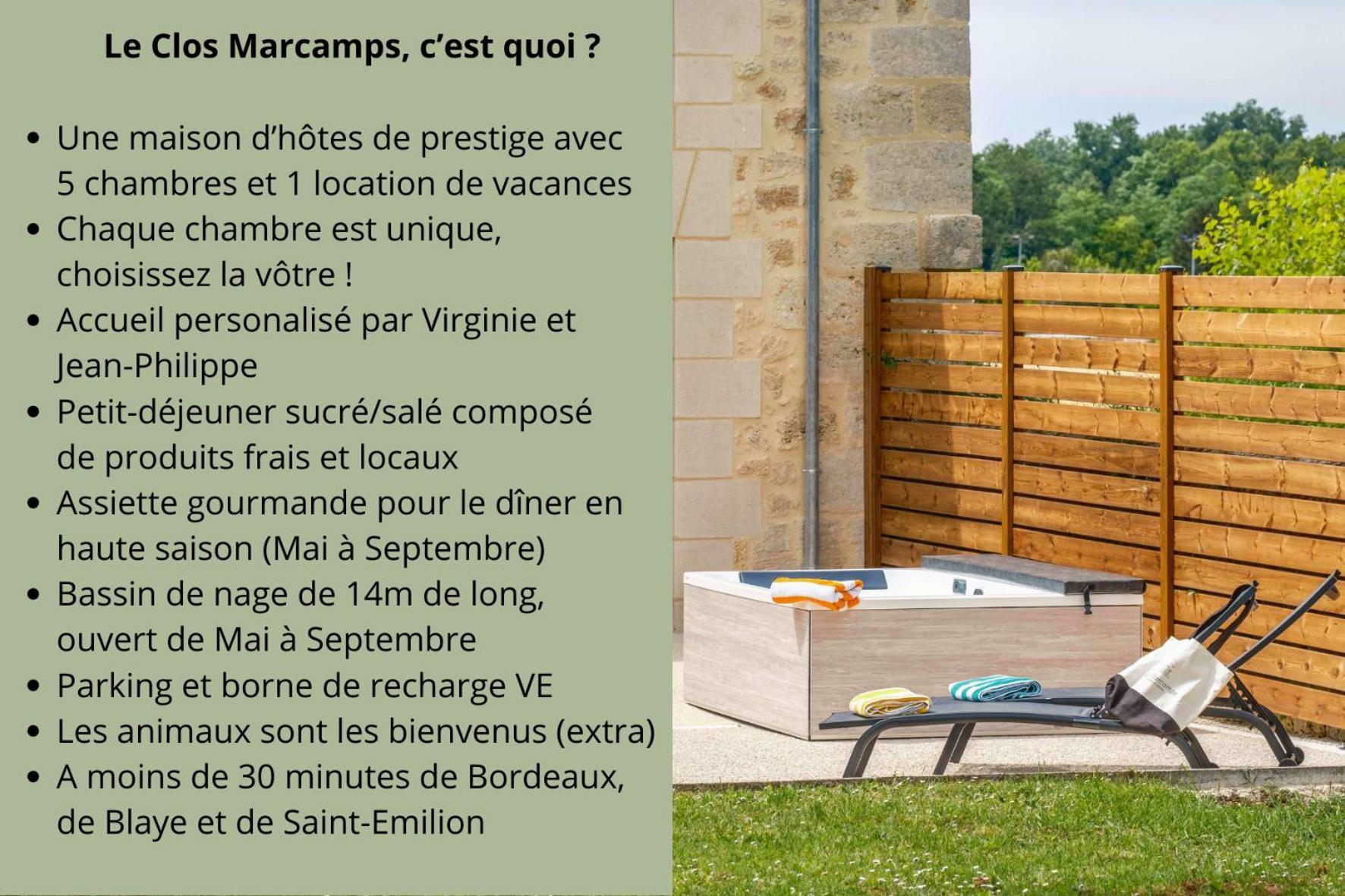 Clos Marcamps - Teritoria Prignac-et-Marcamps Eksteriør bilde